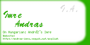 imre andras business card